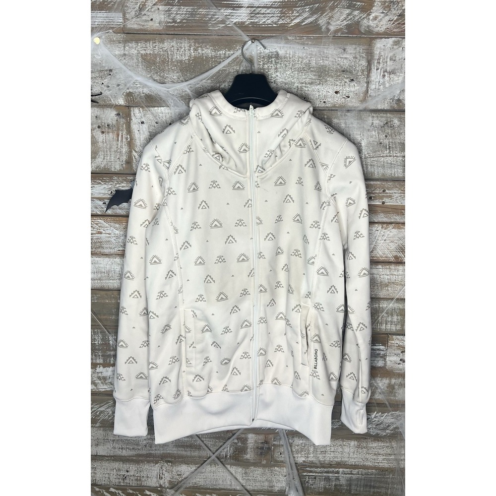 Billabong womens‎ long sleeved hooded jacket ivory L